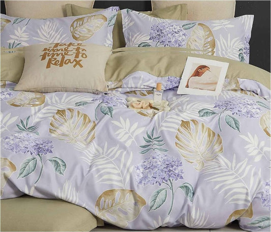 Bettwäsche-Set Hortensia - Hortensien auf Flieder