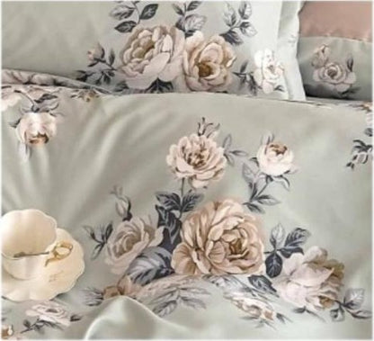 Bettwäsche-Set Vienne - Detail Vintage-Rosen und Stoff